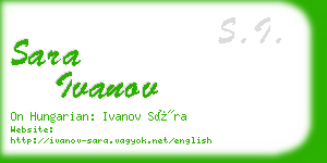 sara ivanov business card